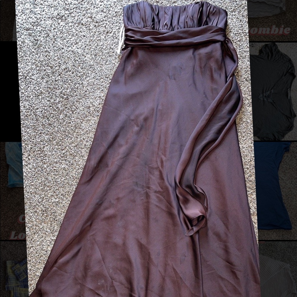 Long strapless Bridesmaids/ prom dress
